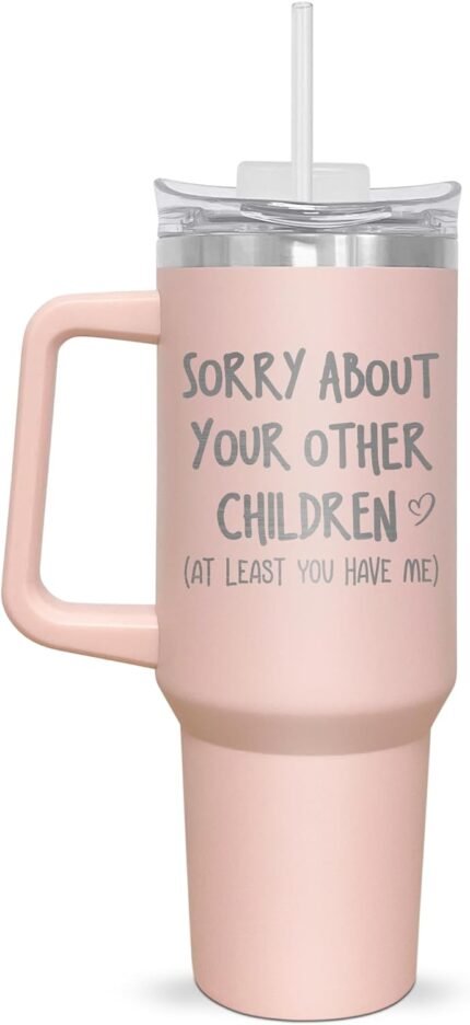 Gifts for Mom Birthday - Insulated 40 oz Tumbler with Straw and Handle - Mothers Day Mom Birthday Gifts from Daughter Son, Mama Gift Ideas, Gift for Mother in Law, Tumbler for Women
