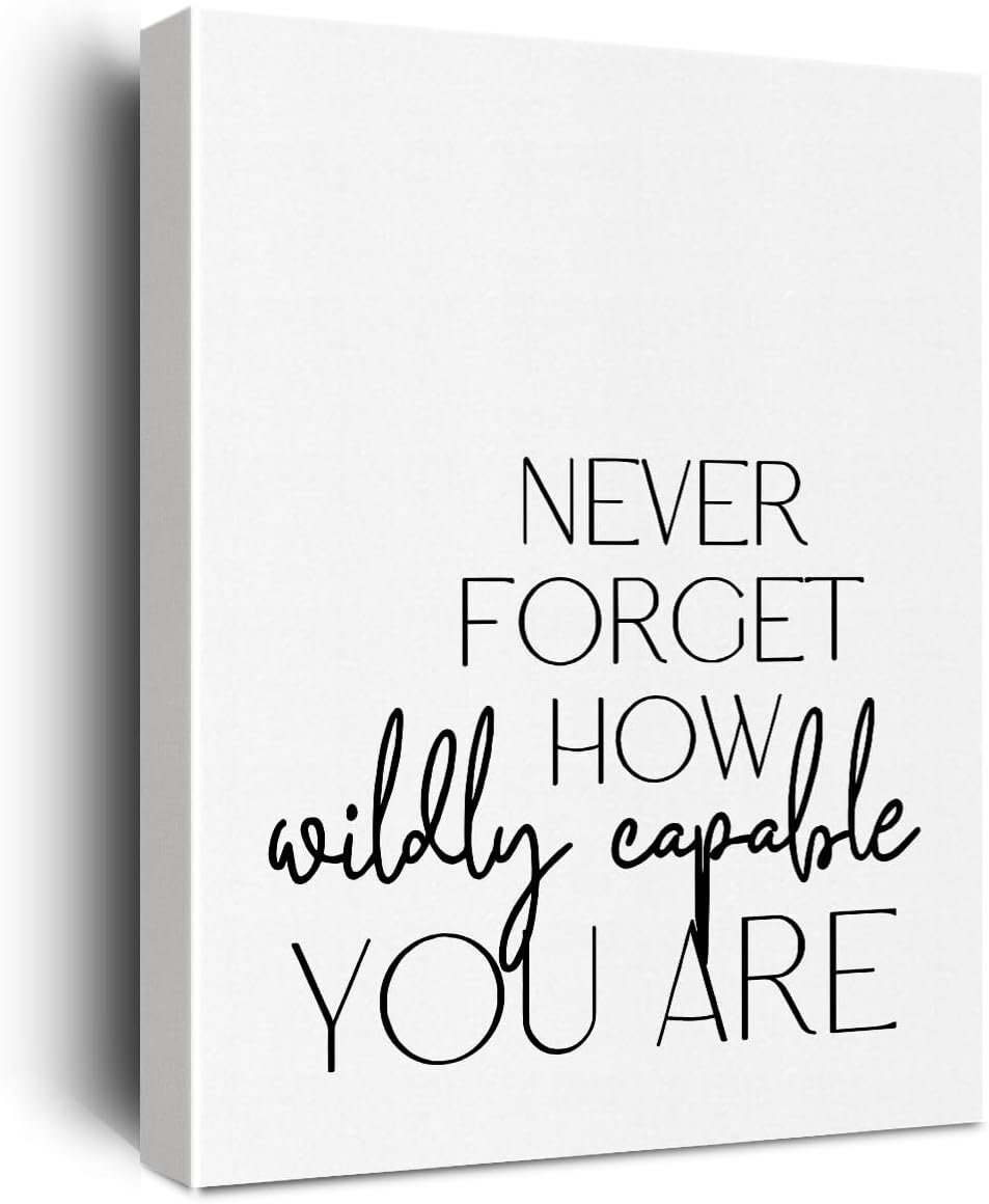 Inspirational Office Decor Canvas Wall Art Framed Positive Quotes Paintings Canvas Prints Encouraging Poster for Home Living Room Counselor Office Work Team Wall Decor Artwork Decorative