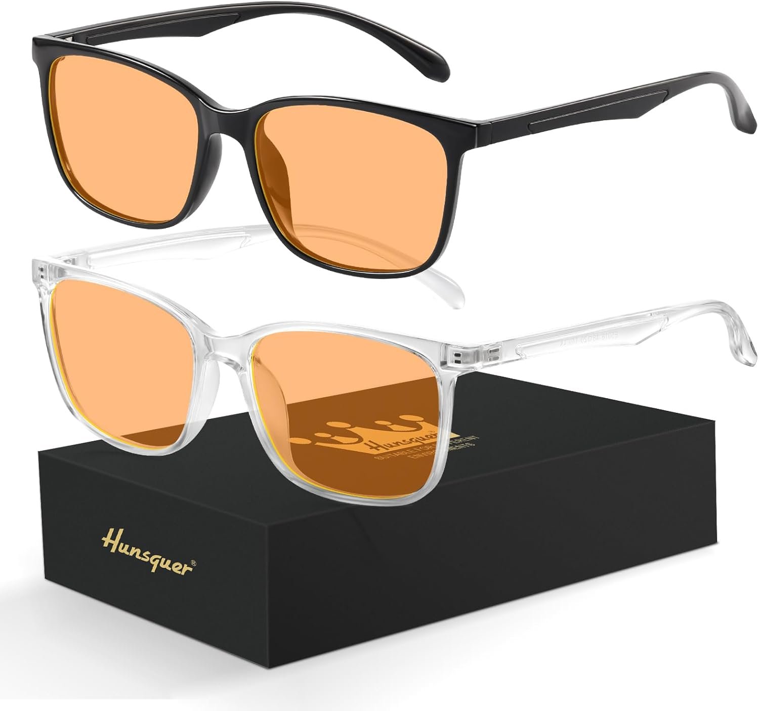 hunsquer Blue Light Glasses for Women Blue Light Blocking Glasses Men Computer Gaming Blue Screen Glasses Mens Blue Light Blocker Glasses