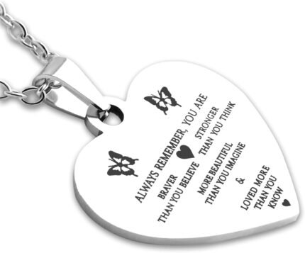 Jstud Inspiration Necklace Gifts for Daughter Son Christmas Birthday Gifts I Love You Heart Pendant Jewelry Necklace from Mom Dad
