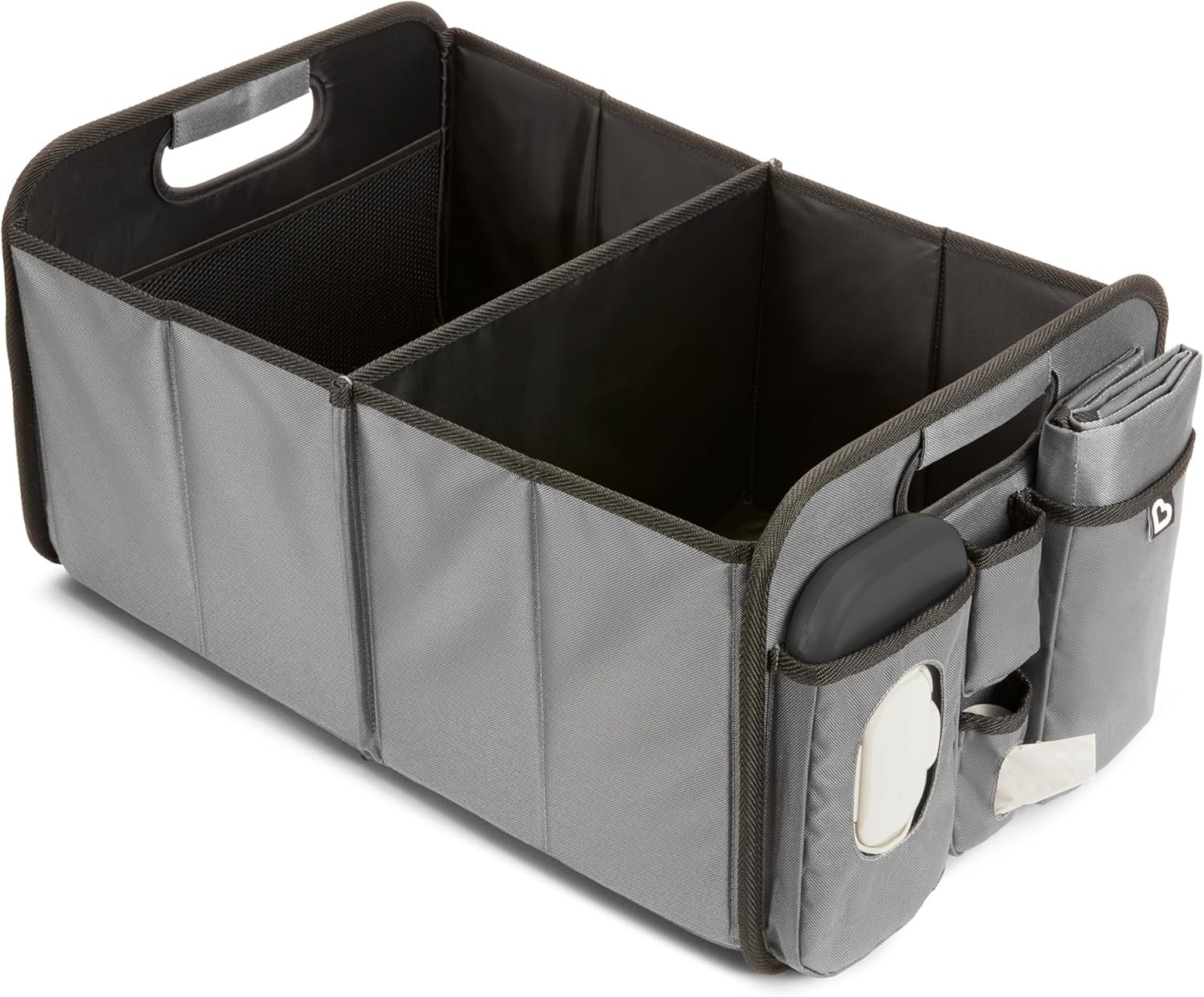 Munchkin Brica Out-n-About Trunk and Car Organizer with Diaper Changing Station, Collapsible, Grey