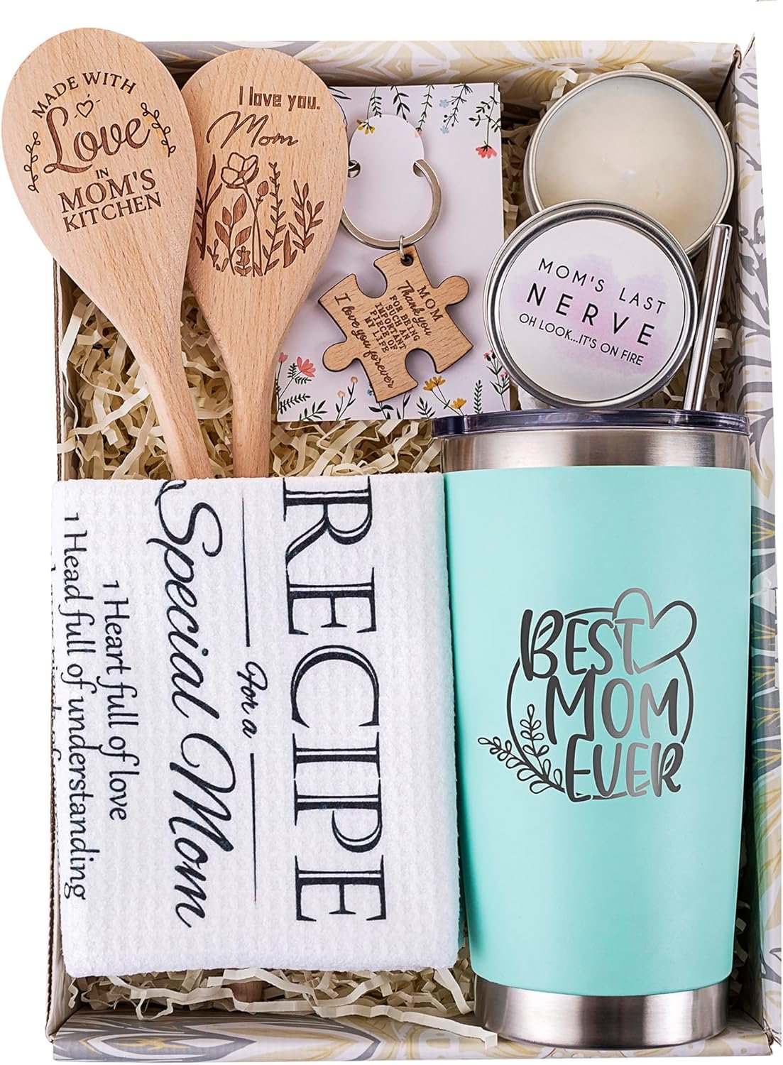 Mothers Day Gifts for Mom from Son Daughter Kids, Cooking Mother Gift Basket, Kitchen Gifts for Mom Wife - Christmas Birthday