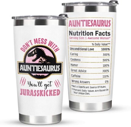 Aunt Gifts from Niece, Nephew - Christmas Gifts for Aunts from Niece, Nephew - Best Aunt Ever Gifts, Auntie Gifts - Aunt Birthday Gifts from Niece, Birthday Gifts for Aunt Cup, Aunt Tumbler 20Oz