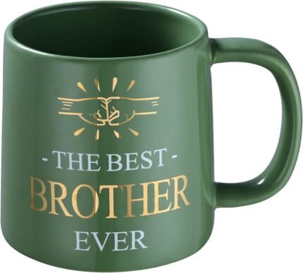 Miicol Funny Coffee Mug 16 oz, Green Coffee Cup, Large Ceramic Tea Mug, Gift Idea for Men, Brother, Flat Bottom Tea Cup, Unique Gift for Birthday, Christmas
