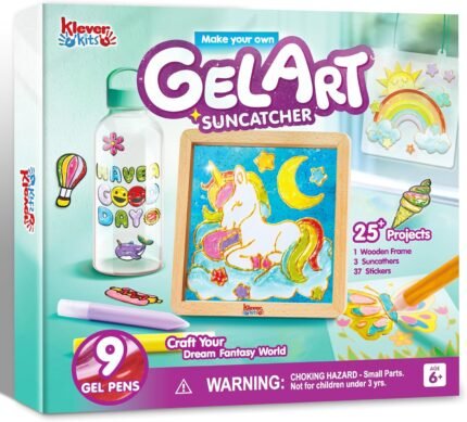 Klever Kits Gel Art Kit Painting Kits with Photo Frame Crafts for Boys Girls, Great Crafts Gift for Kids Birthdays Christmas Ages 6+