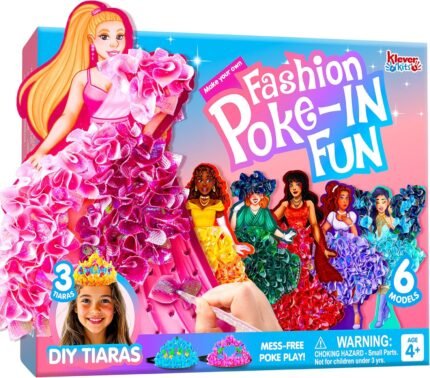 Klever Kits Poke in Fun Art Craft Kits for Girls Ages 4-8, Princess Dress-up, Art Activities, DIY Craft Kits, Birthday Gifts for Kids Ages 4 5 6 7 8+
